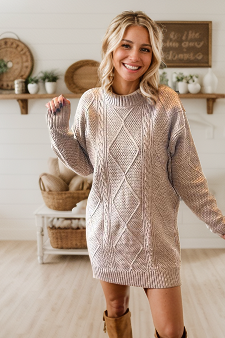 Cable Knit Sweater Dresses