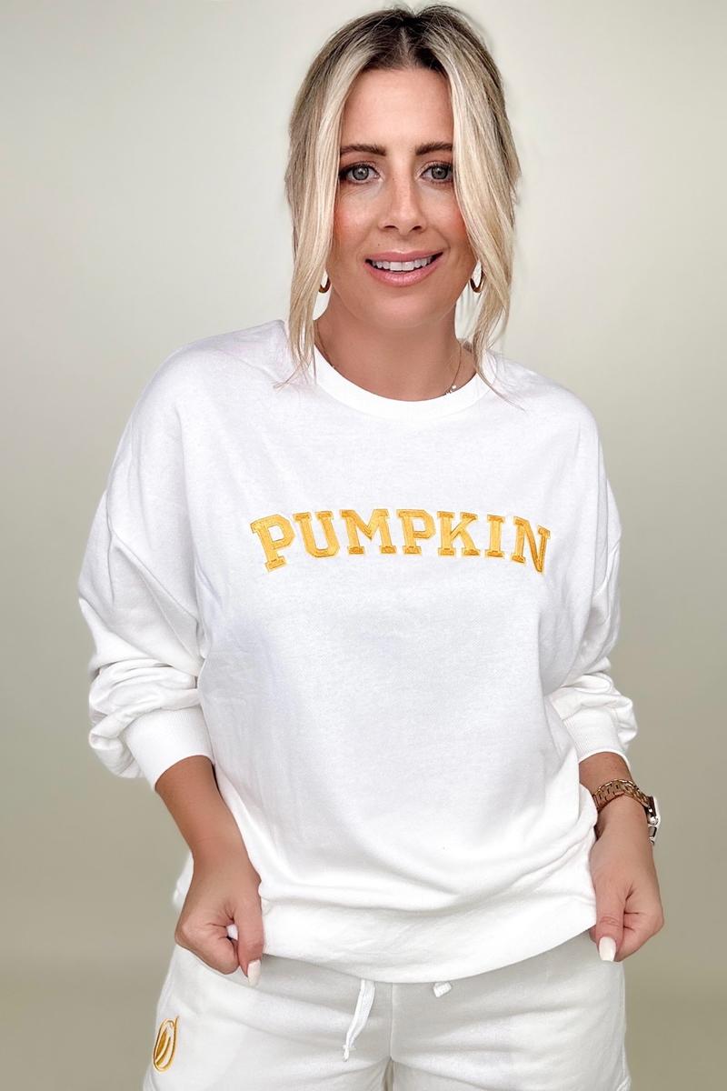 PUMPKIN Graphic Sweatshirt And Shorts Set